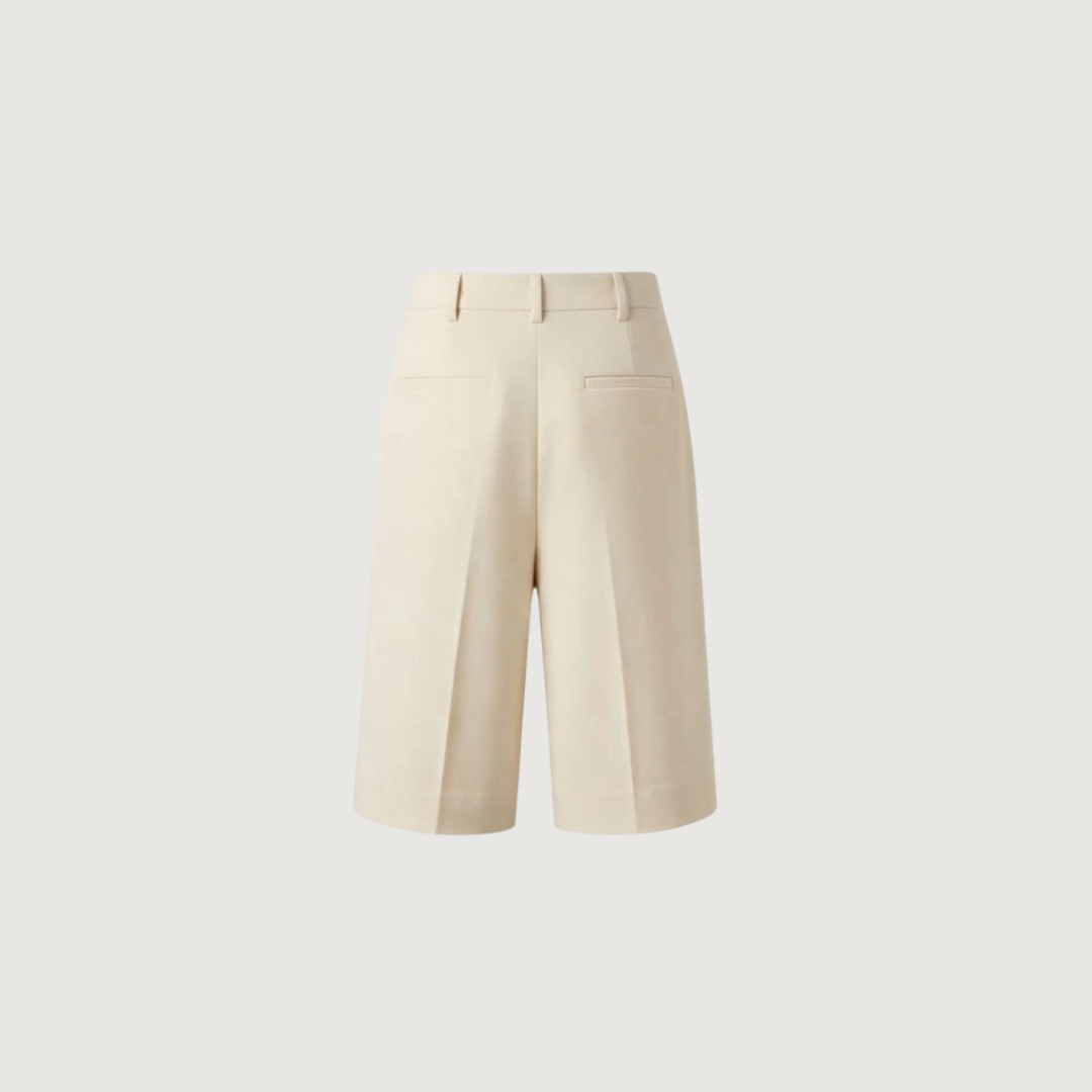 Crème Tailored Bermuda Shorts