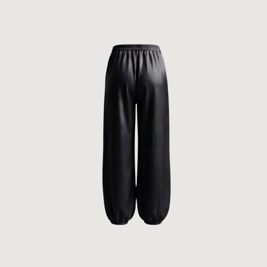 Obsidian Satin Balloon Pants