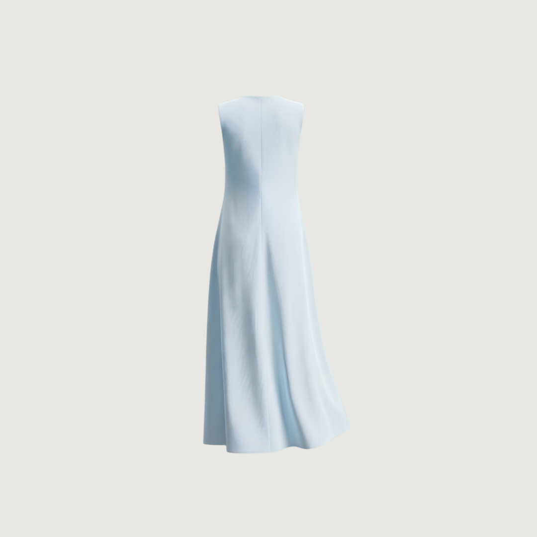 Sky Gathered Maxi Dress