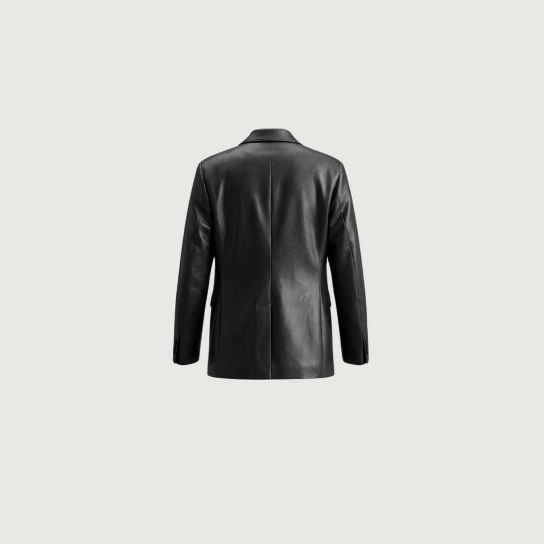 Obsidian Leather Blazer