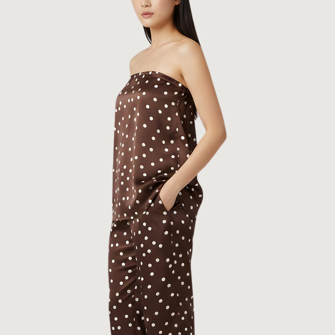 Top Flow Dot Mocha Blanc image 1