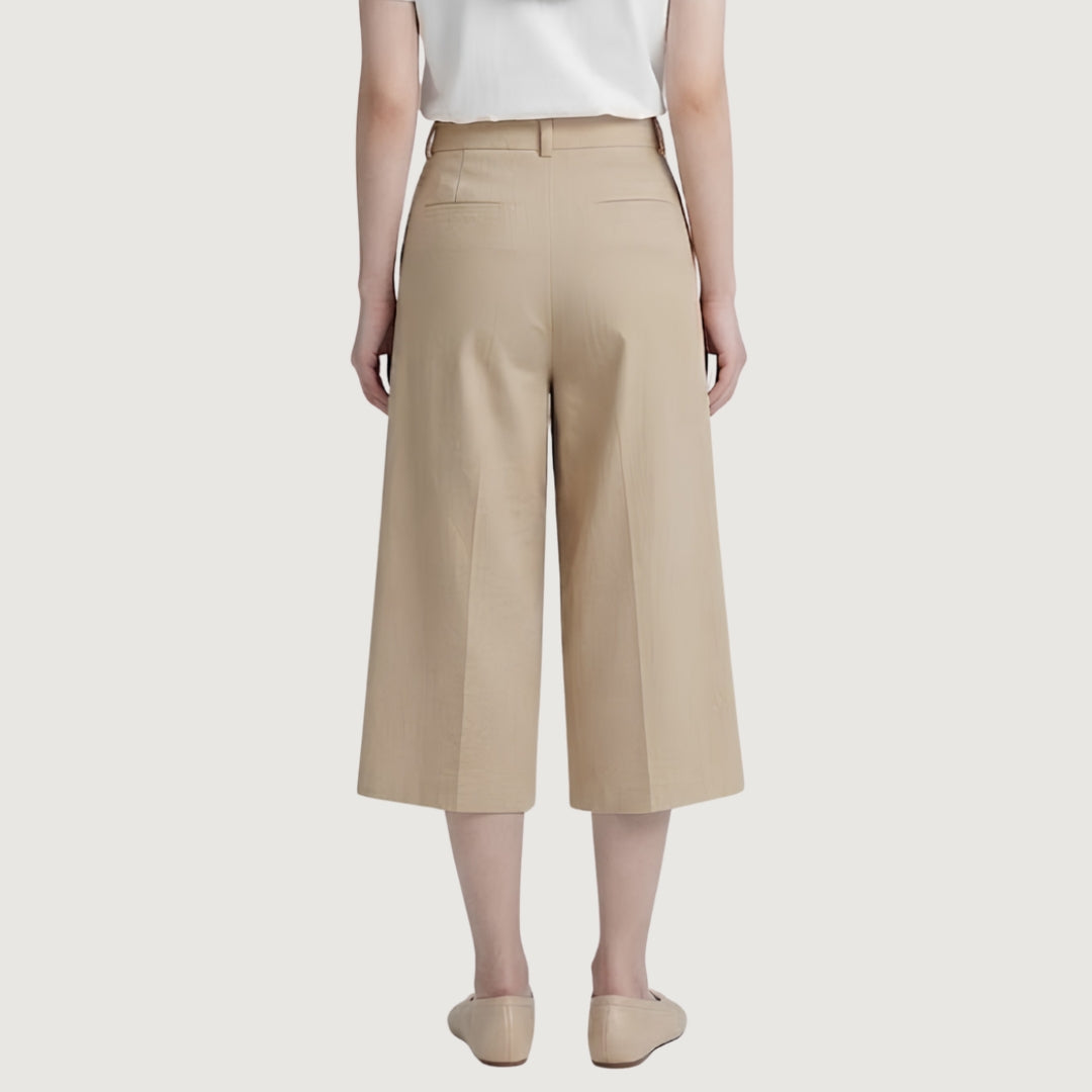 Wide Crop Linen Pants