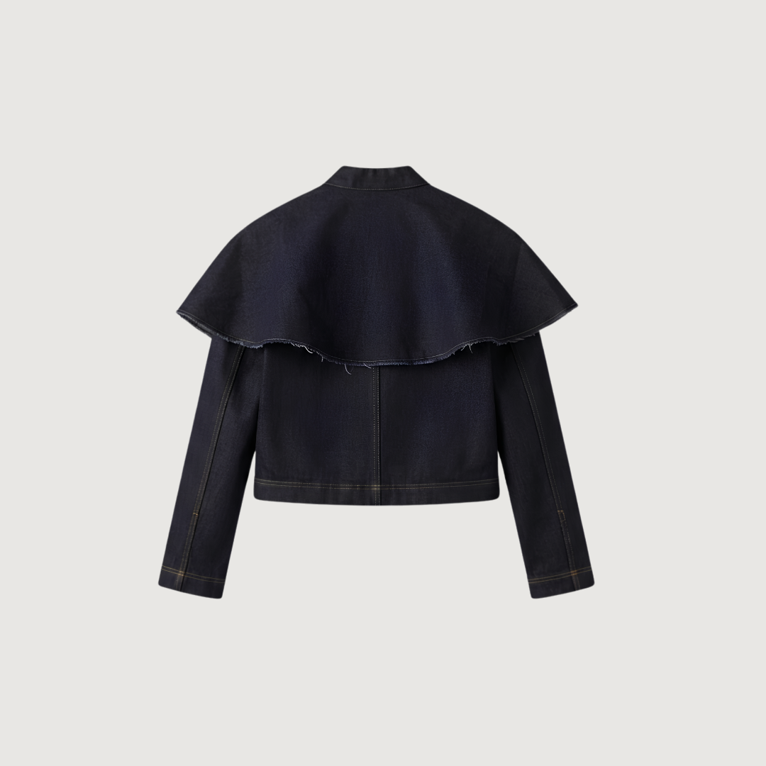 Modern Capelet Denim Outerwear