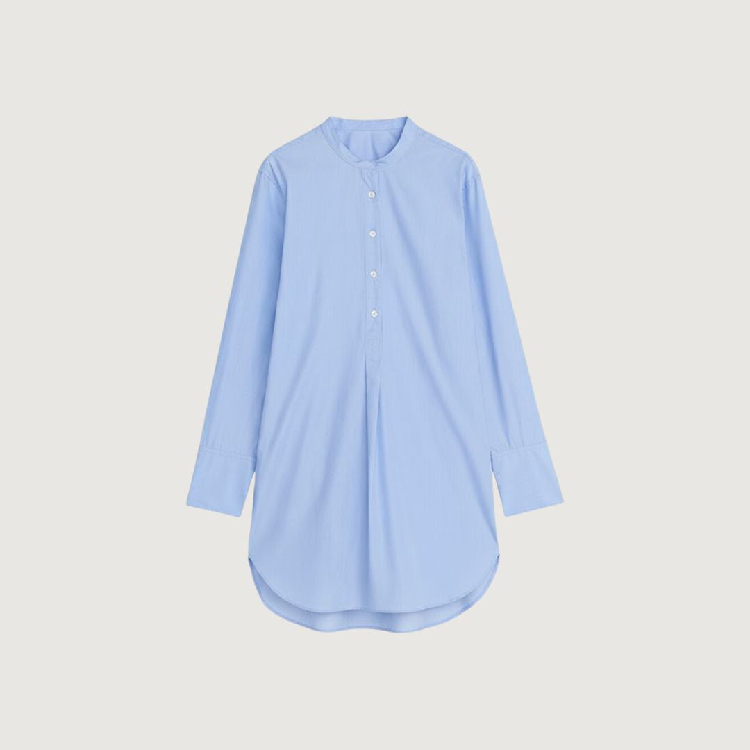 Vestido Camisa Corto Manga Larga - Aga