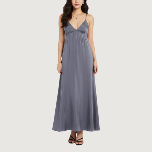 Vestido Tirantes Sin Espalda Indigo