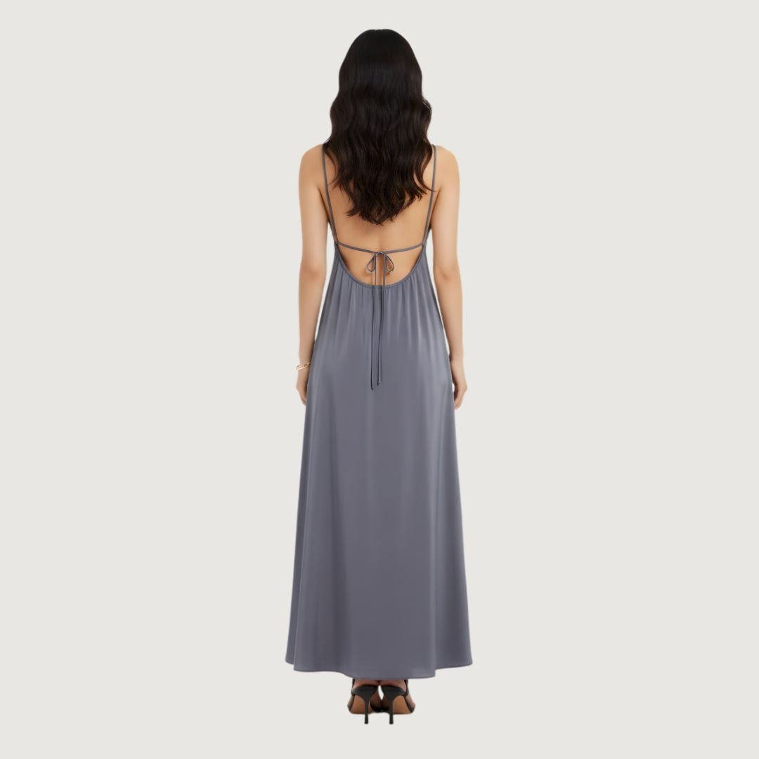 Vestido Tirantes Sin Espalda Indigo