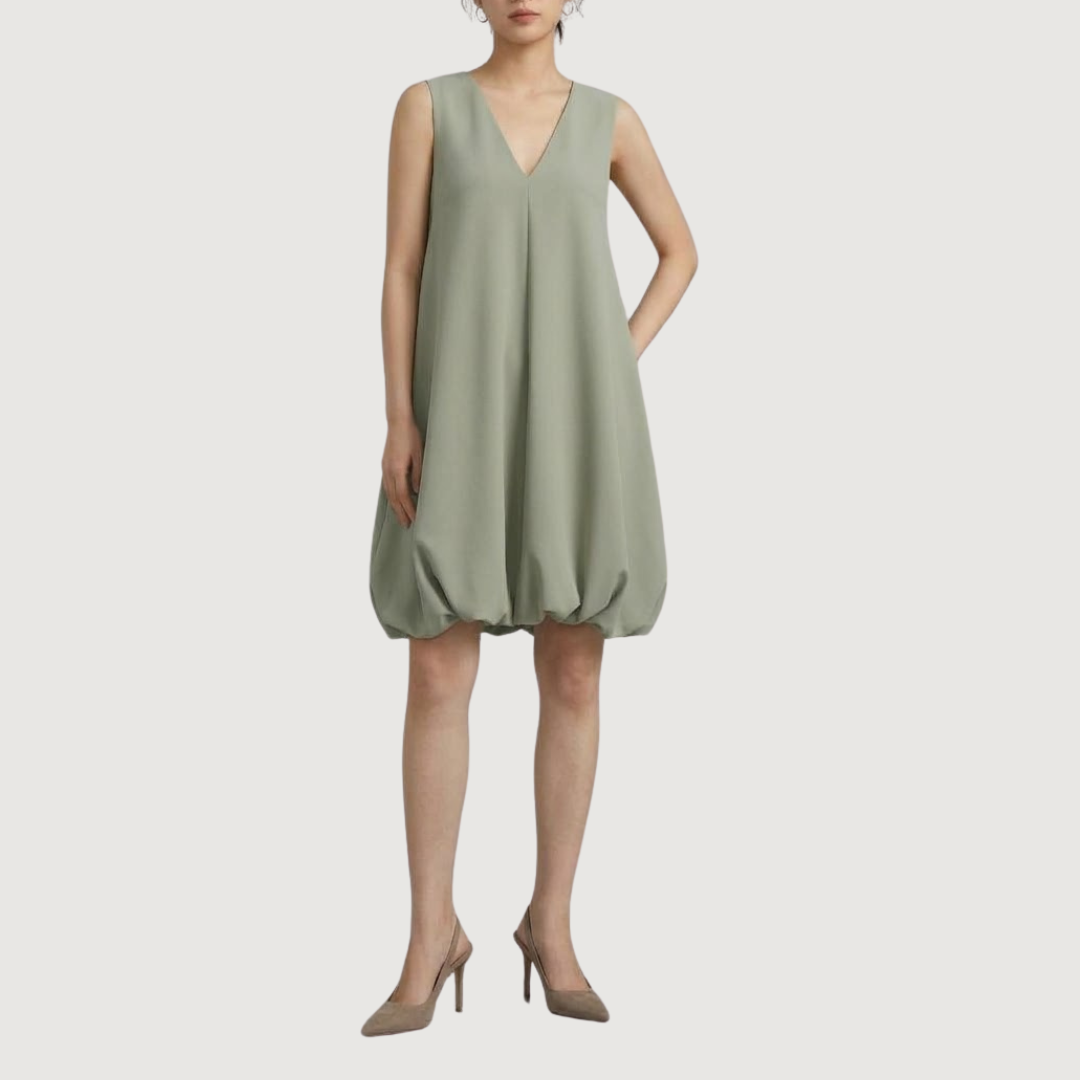 Sage Bubble Mini Dress