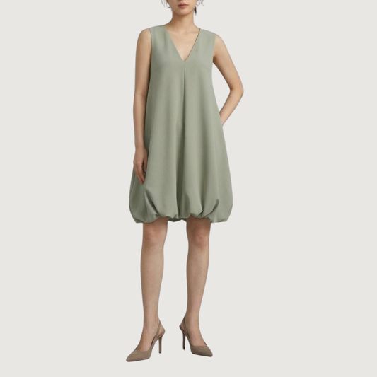 Sage Bubble Mini Dress