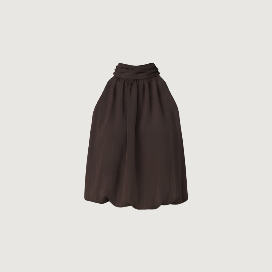 High Neck Drape Top