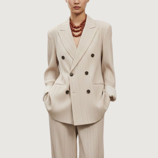 Blazer Conjunto Beige