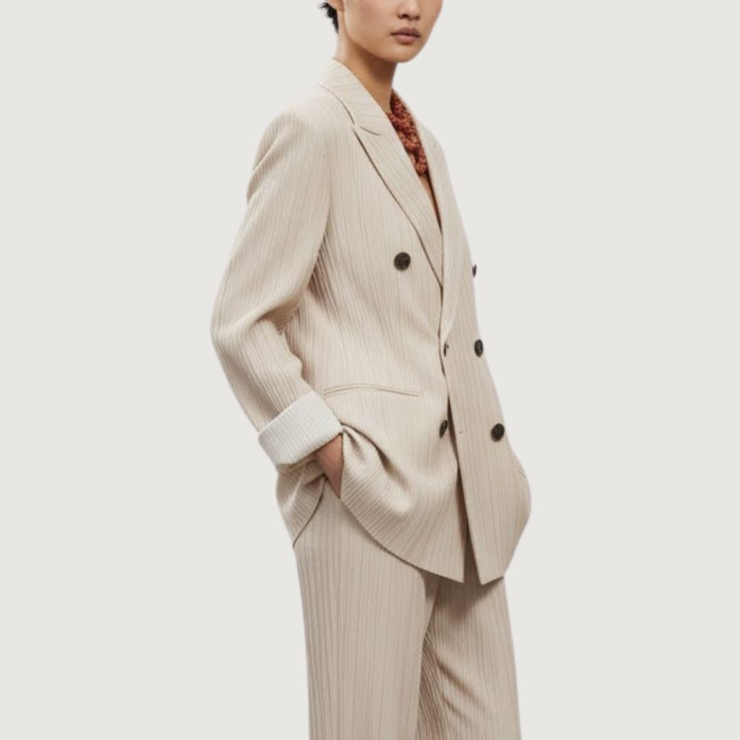 Blazer Conjunto Beige