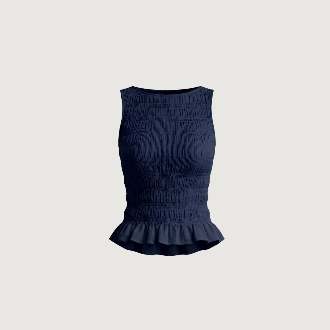 Soft Cloud Ruffle Blouse