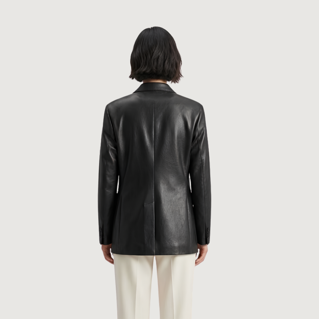 Obsidian Leather Blazer