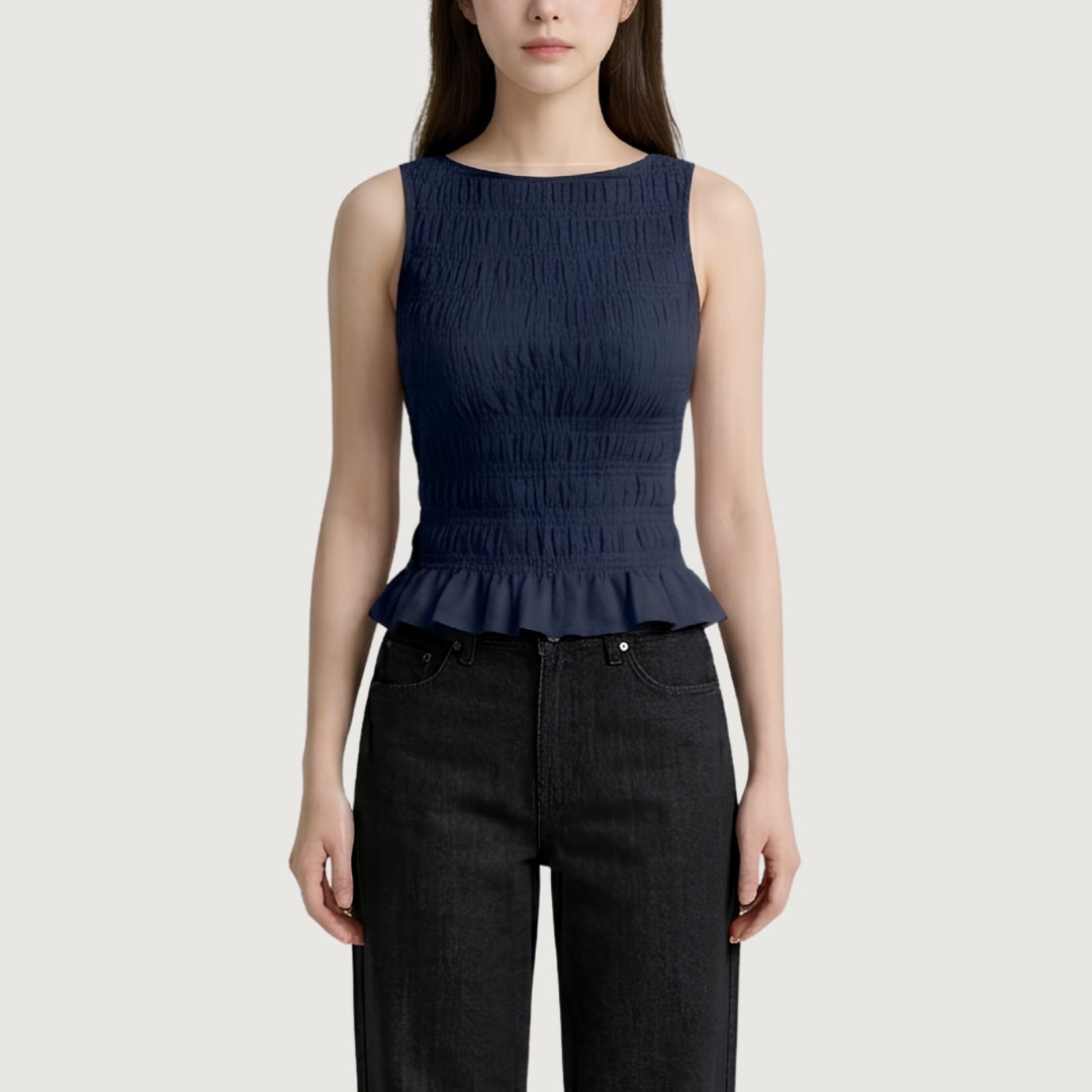 Soft Cloud Ruffle Blouse