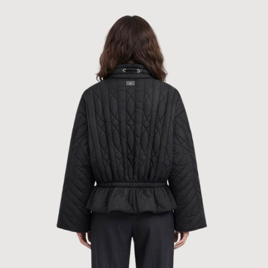 Obsidian Quilted Funnel Jacket