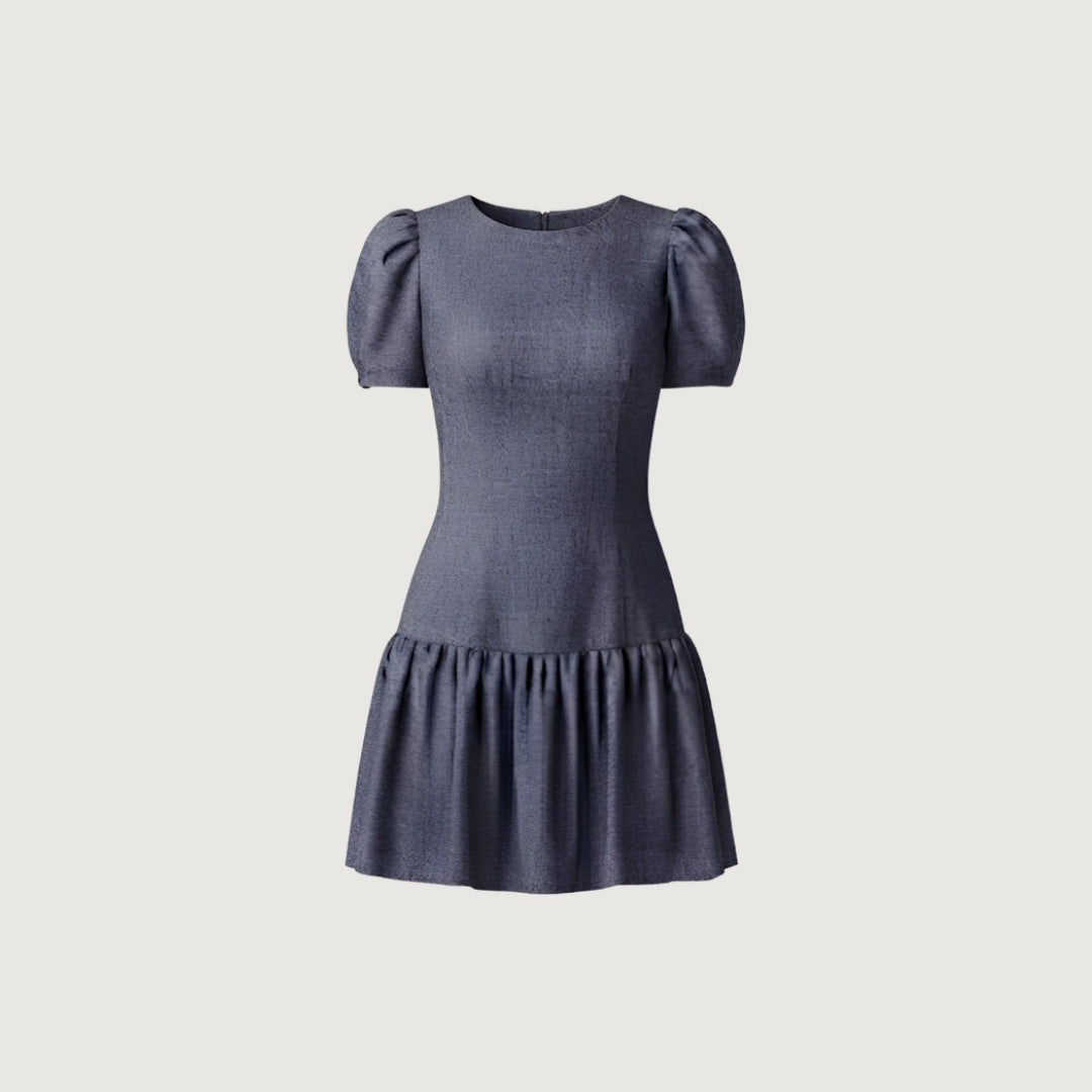 Chambray Flounce Dress