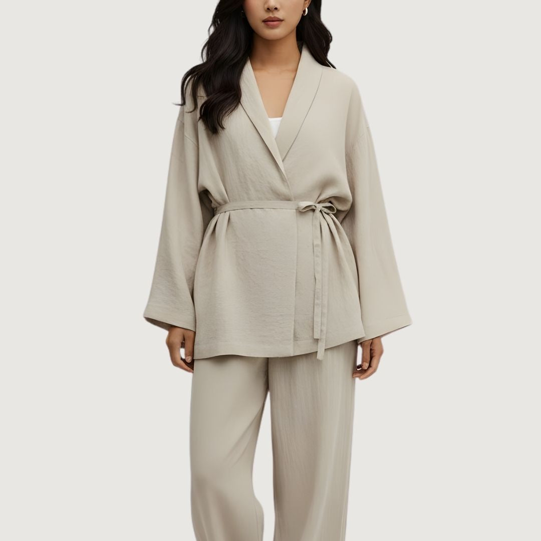 Blusa Conjunto Kimono Cruzado