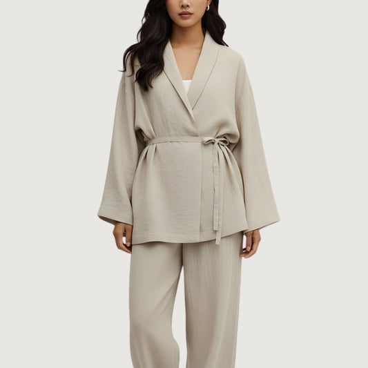 Blusa Conjunto Kimono Cruzado