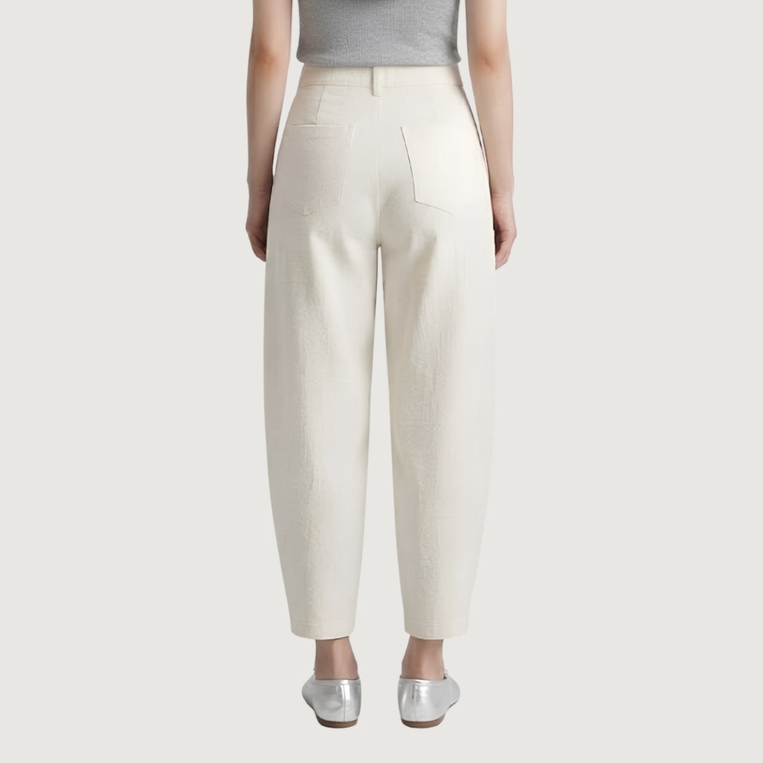 Linen Barrel Pants