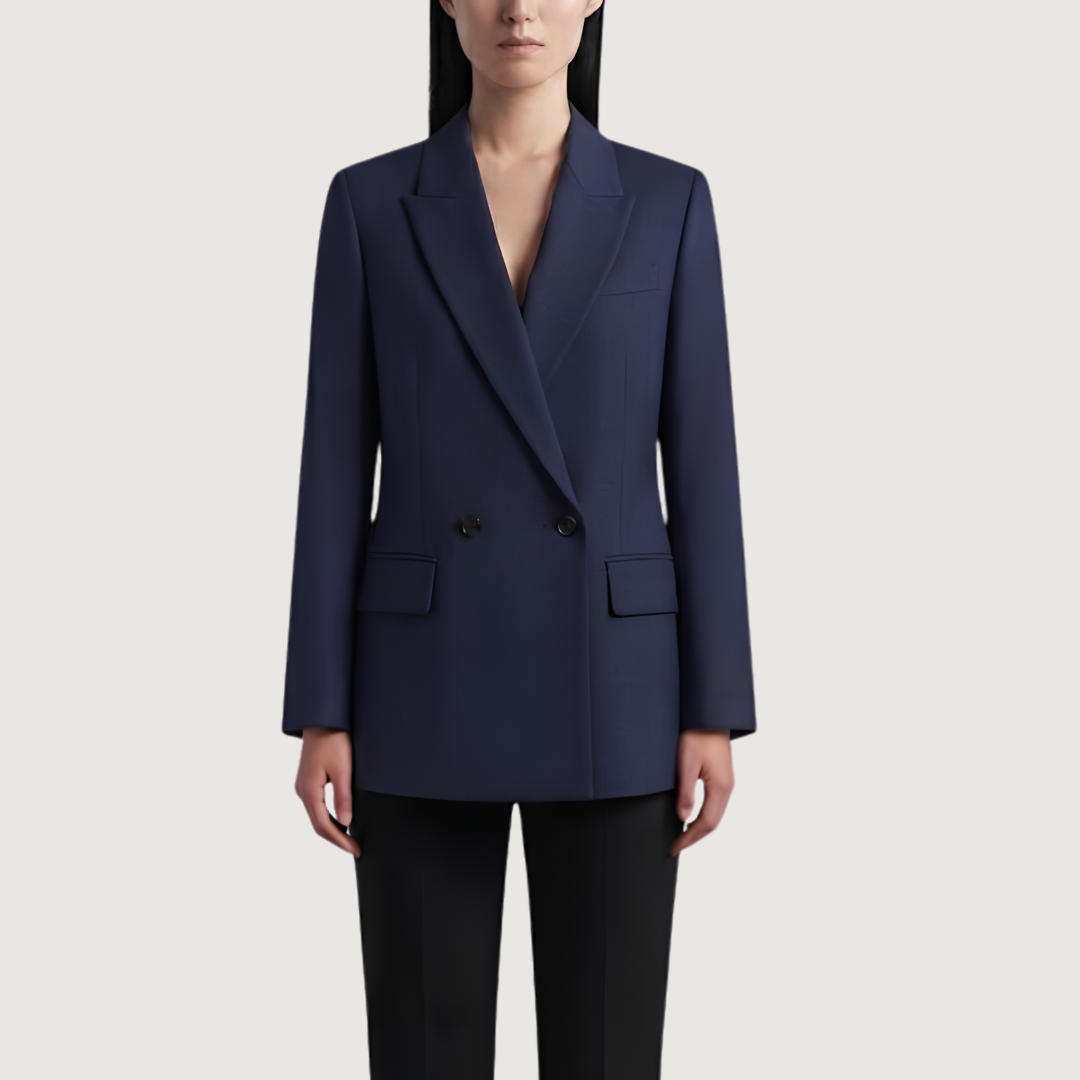 Midnight Double-Breasted Blazer
