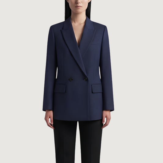 Midnight Double-Breasted Blazer