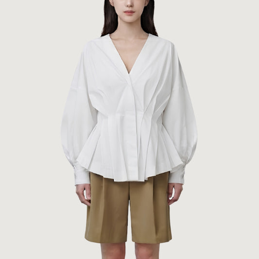 Sculpted Cotton Blouse
