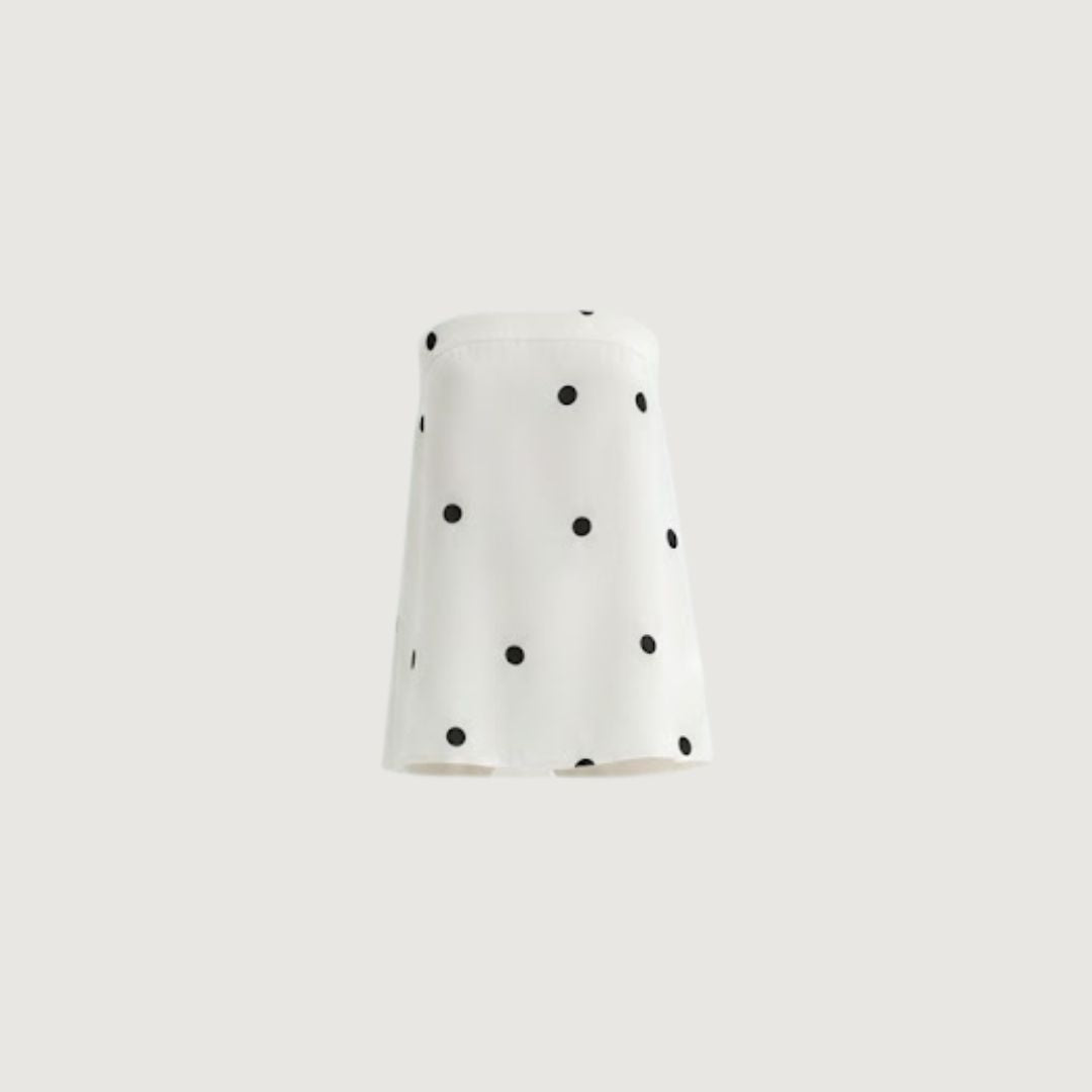 Top Flow Dot Ivory Noir