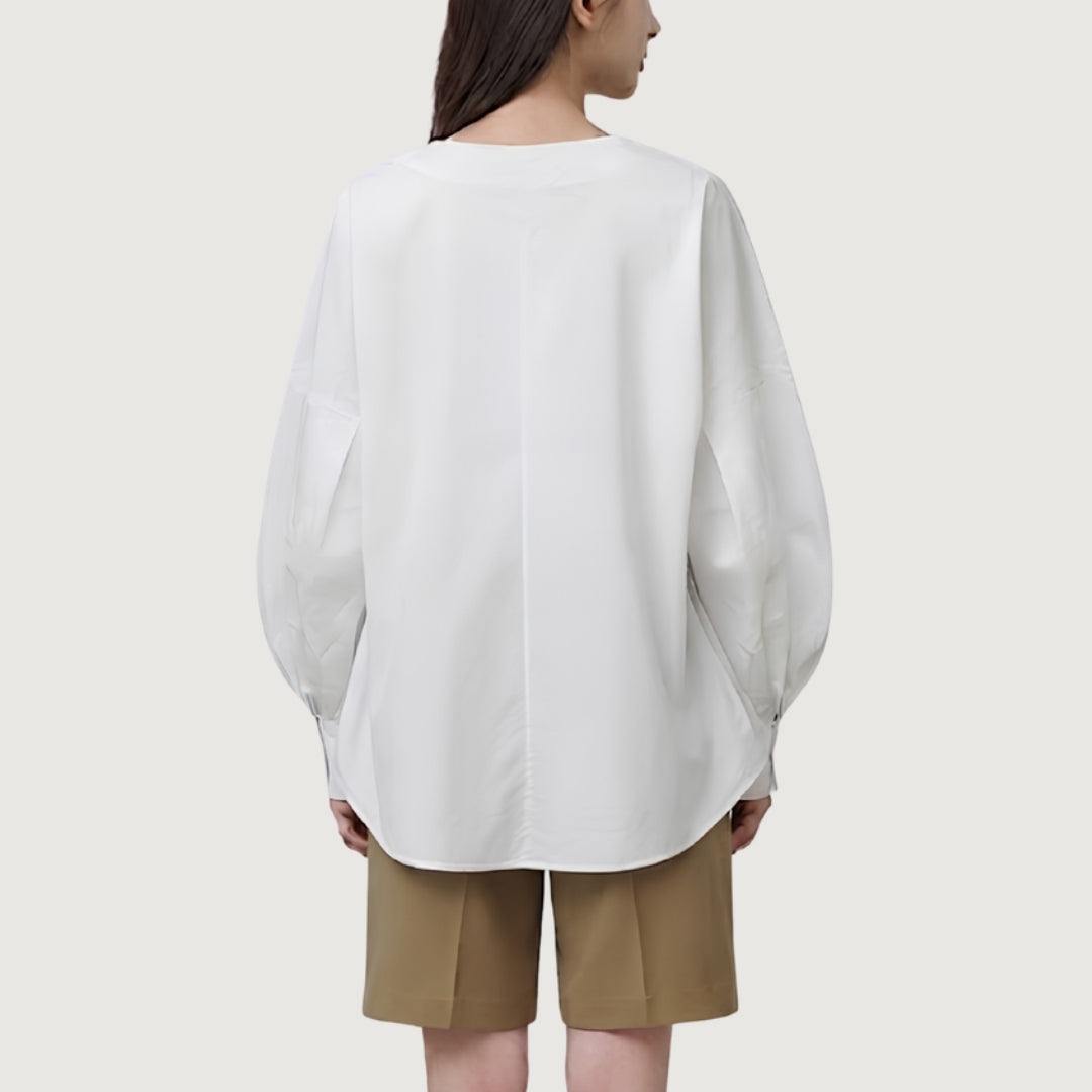 Sculpted Cotton Blouse