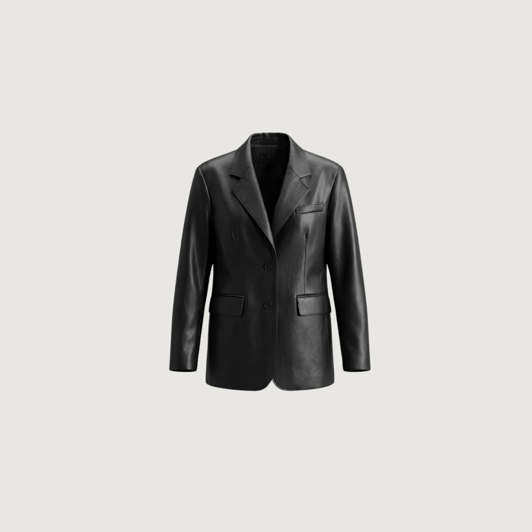 Obsidian Leather Blazer
