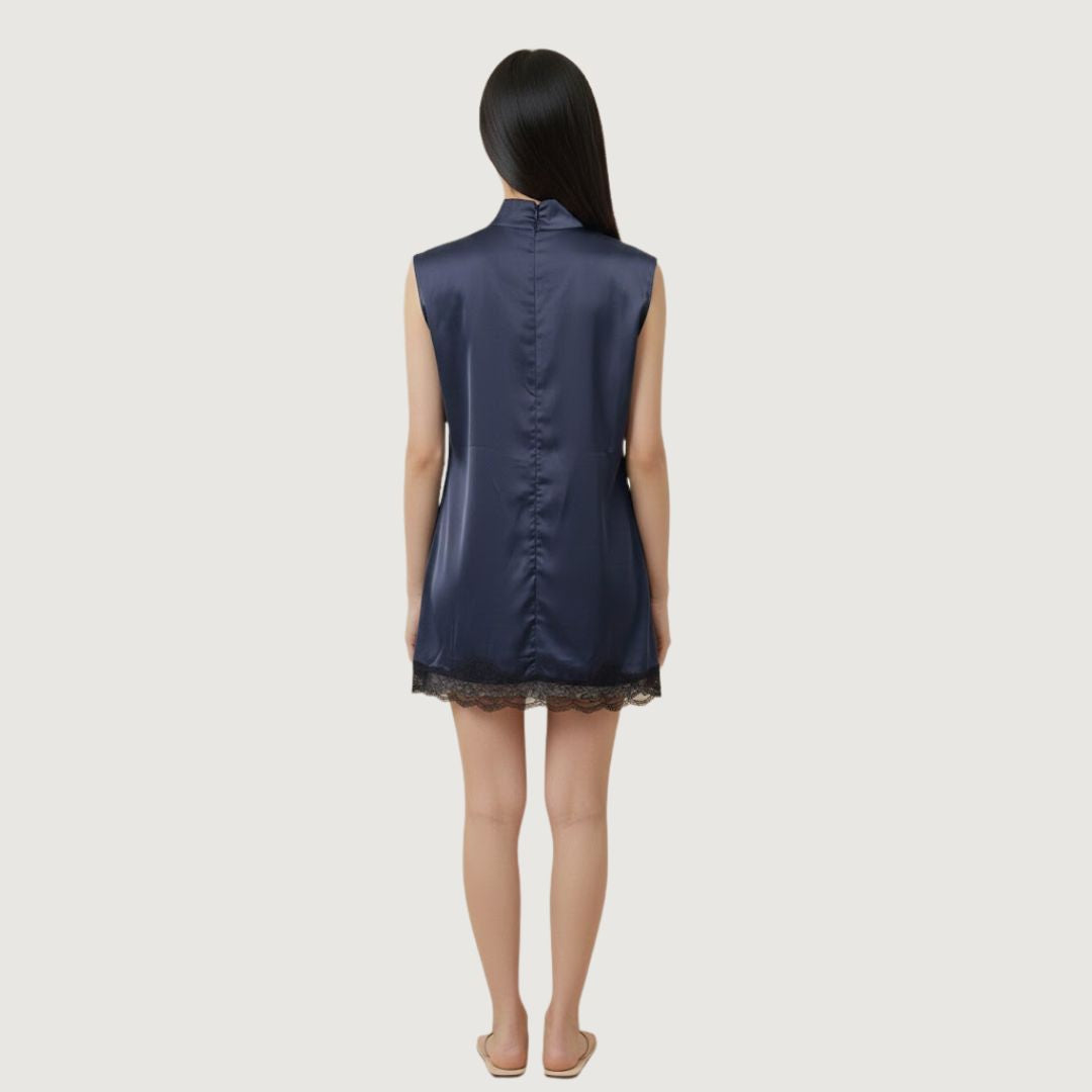 Midnight Blue Zip Dress