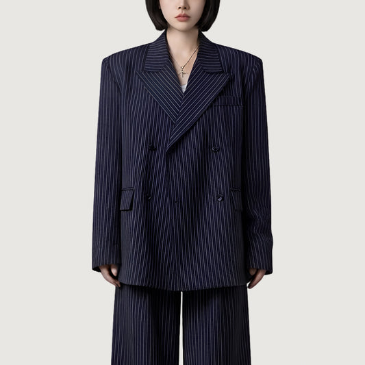 Oversized Pinstripe Blazer
