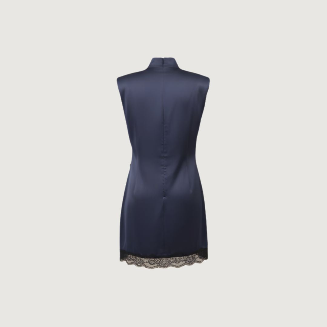 Midnight Blue Zip Dress