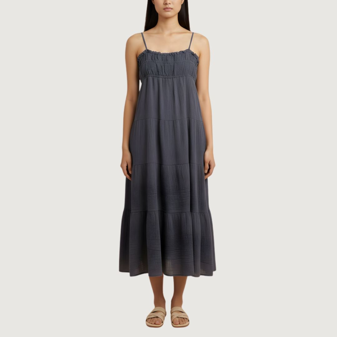 Soft Ripple Maxi Dress