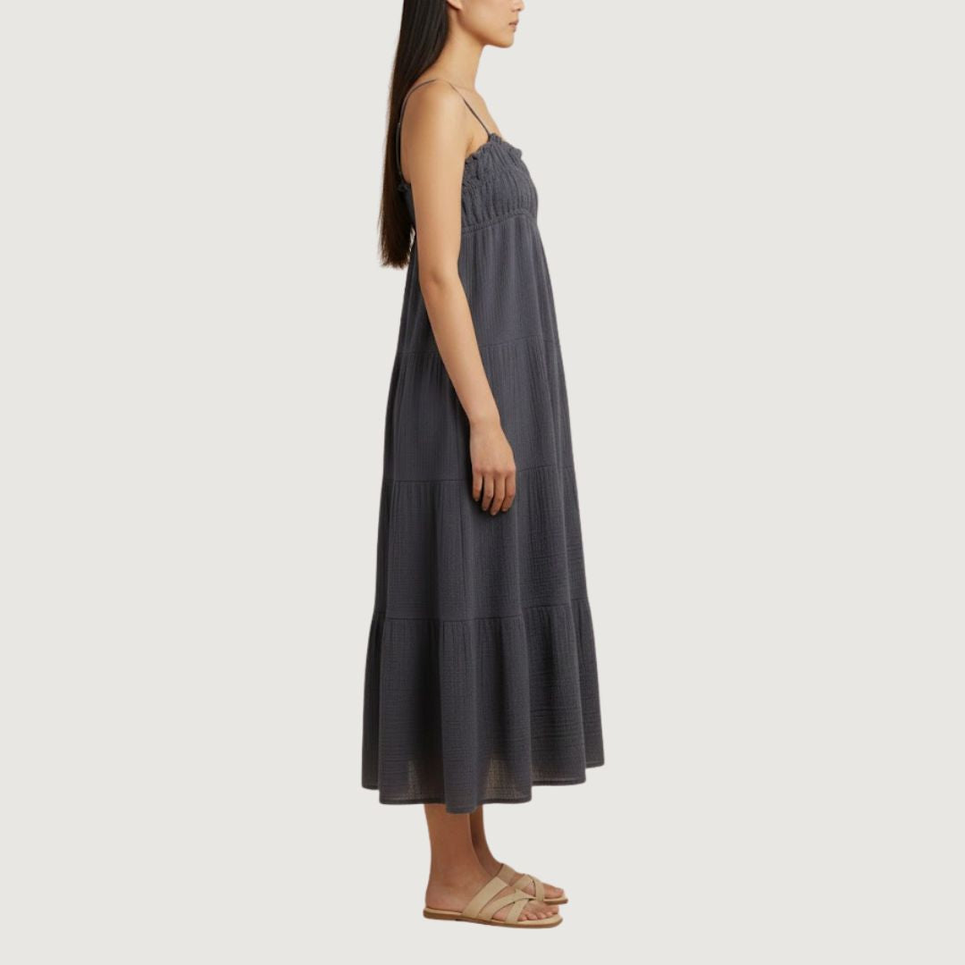 Soft Ripple Maxi Dress