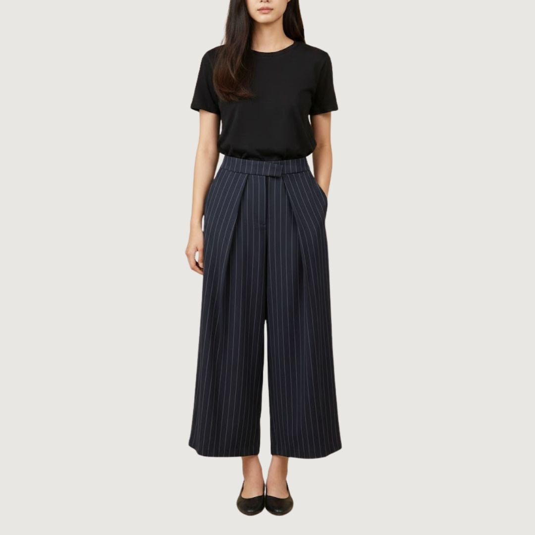 Wide Leg Stripe Pants