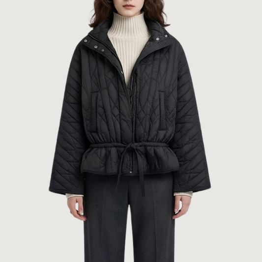 Obsidian Quilted Funnel Jacket