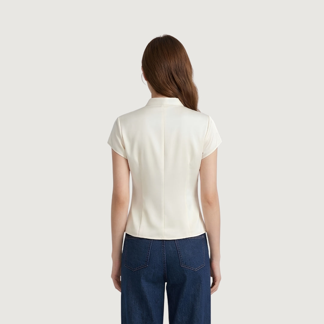 Seoul Silk Mock-Neck