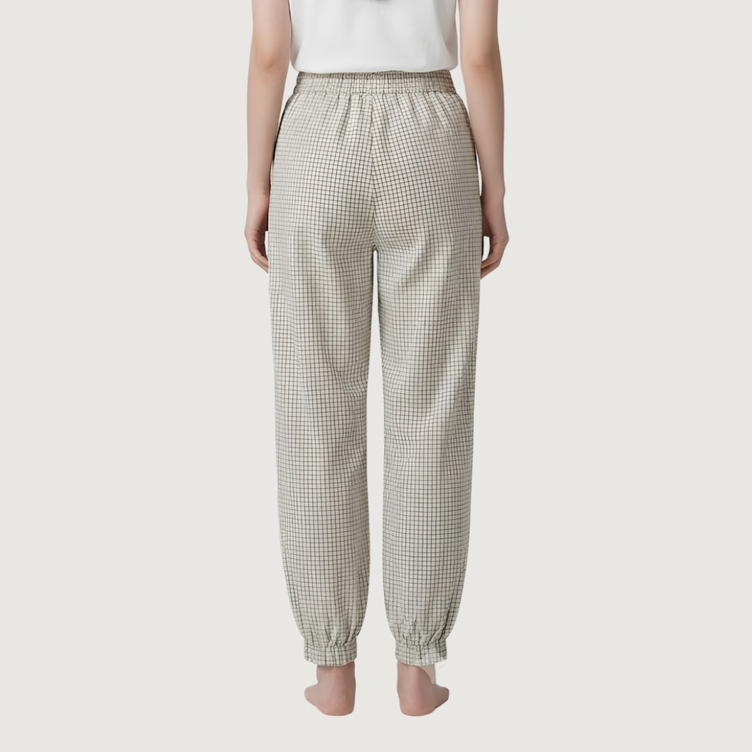 Straight Leg Check Pants