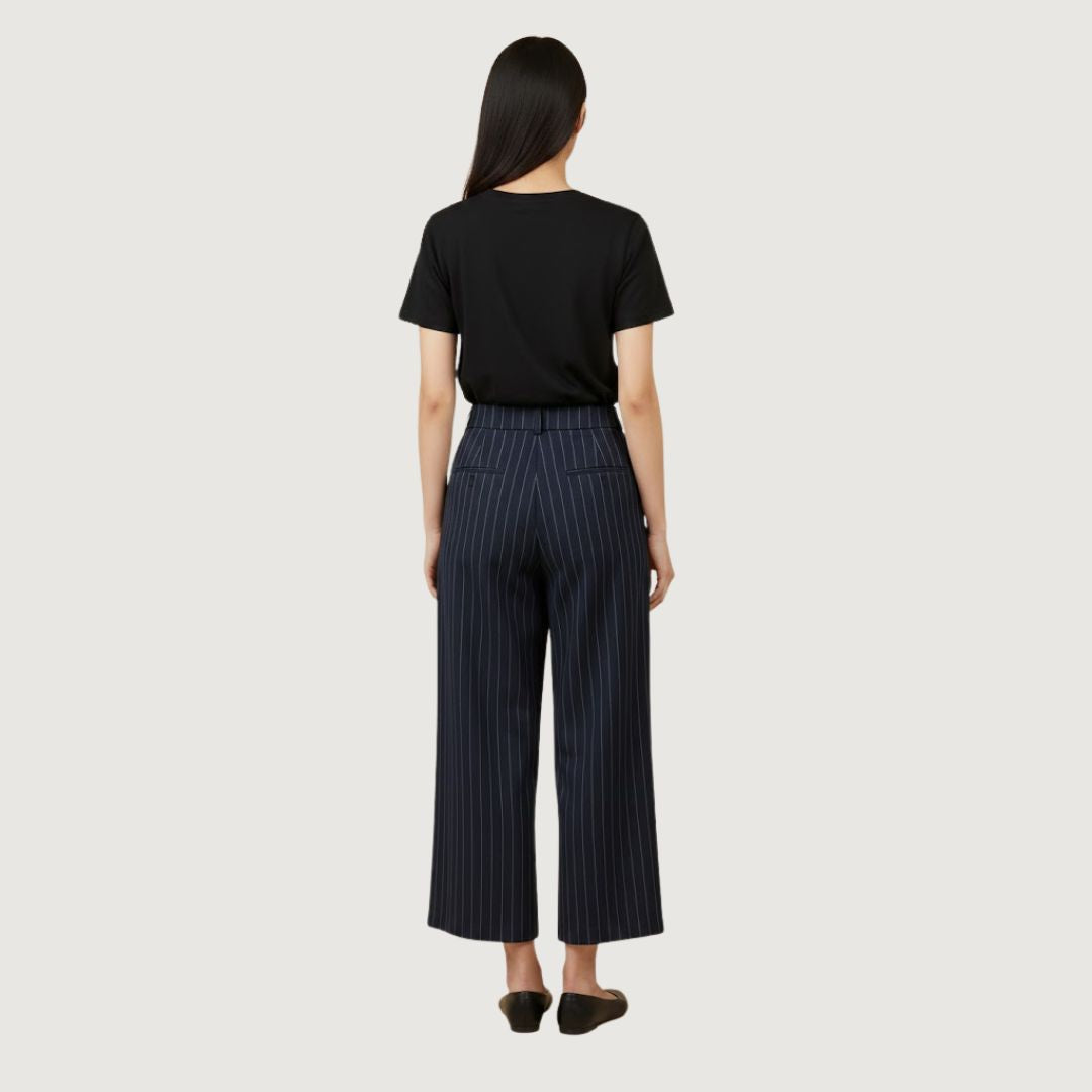 Wide Leg Stripe Pants