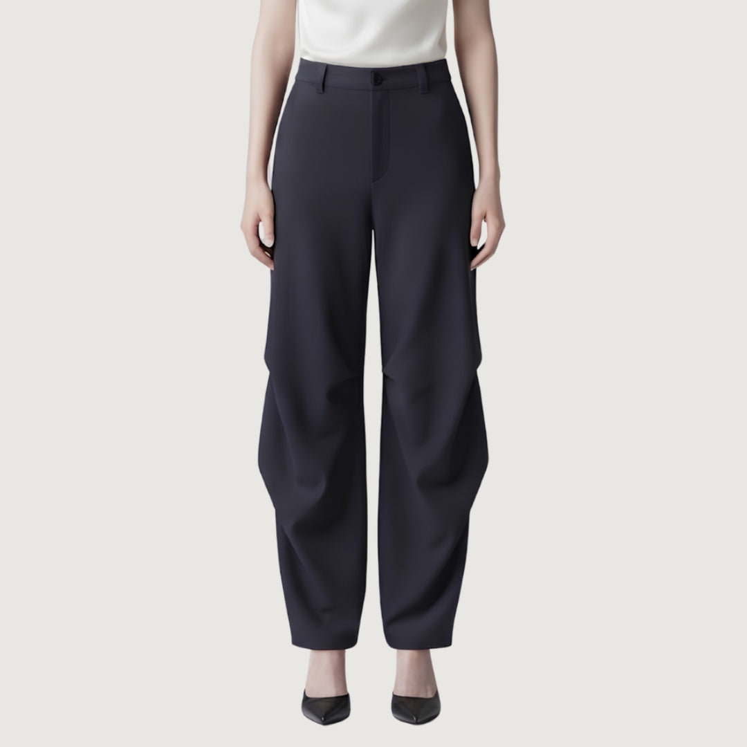 Navy Tab Ankle Pants
