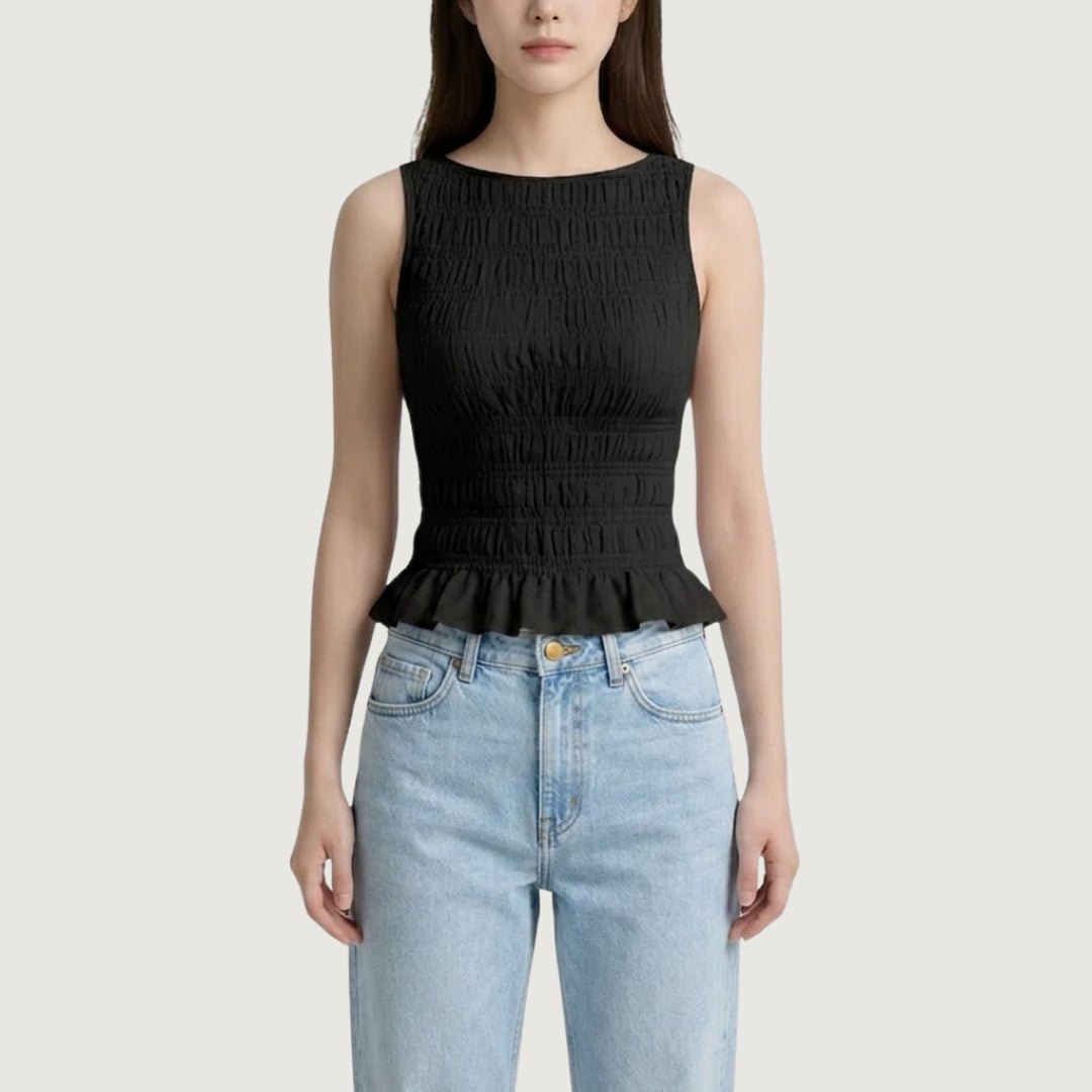 Soft Cloud Ruffle Blouse