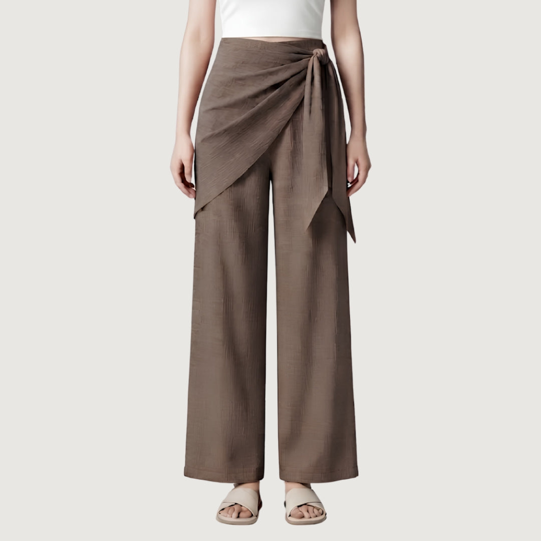 Elastic Wrap Culotte Pants