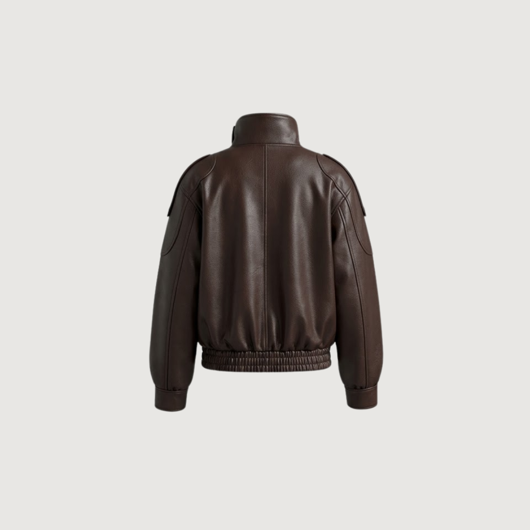 Espresso Pebble Bomber Jacket
