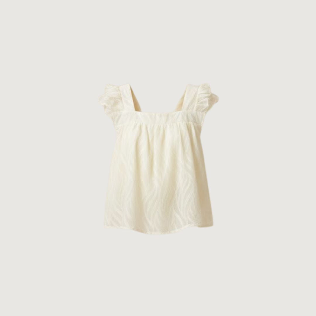Soft Ruffle Top Ivory
