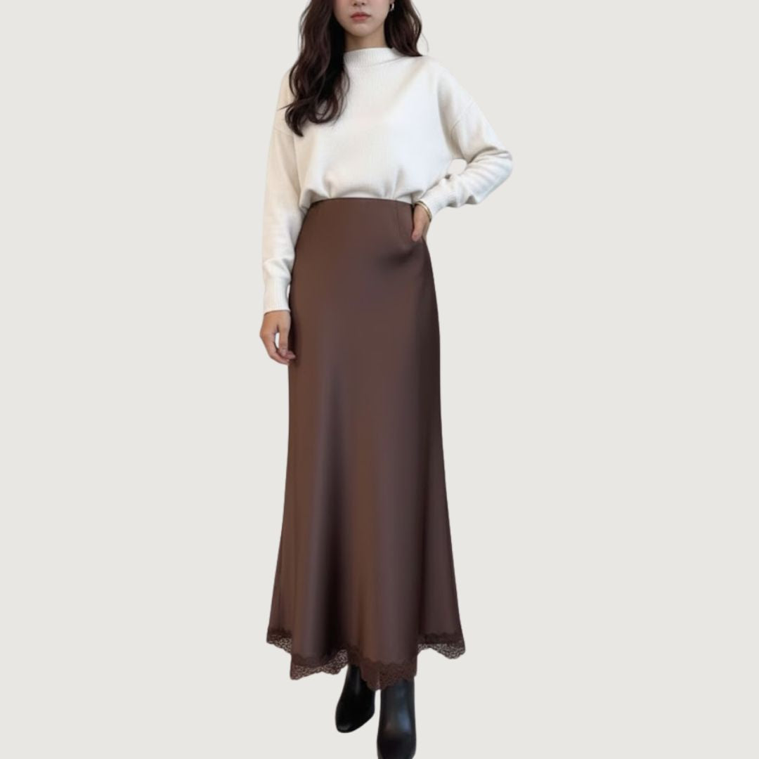 Soft Mocha Lace Skirt