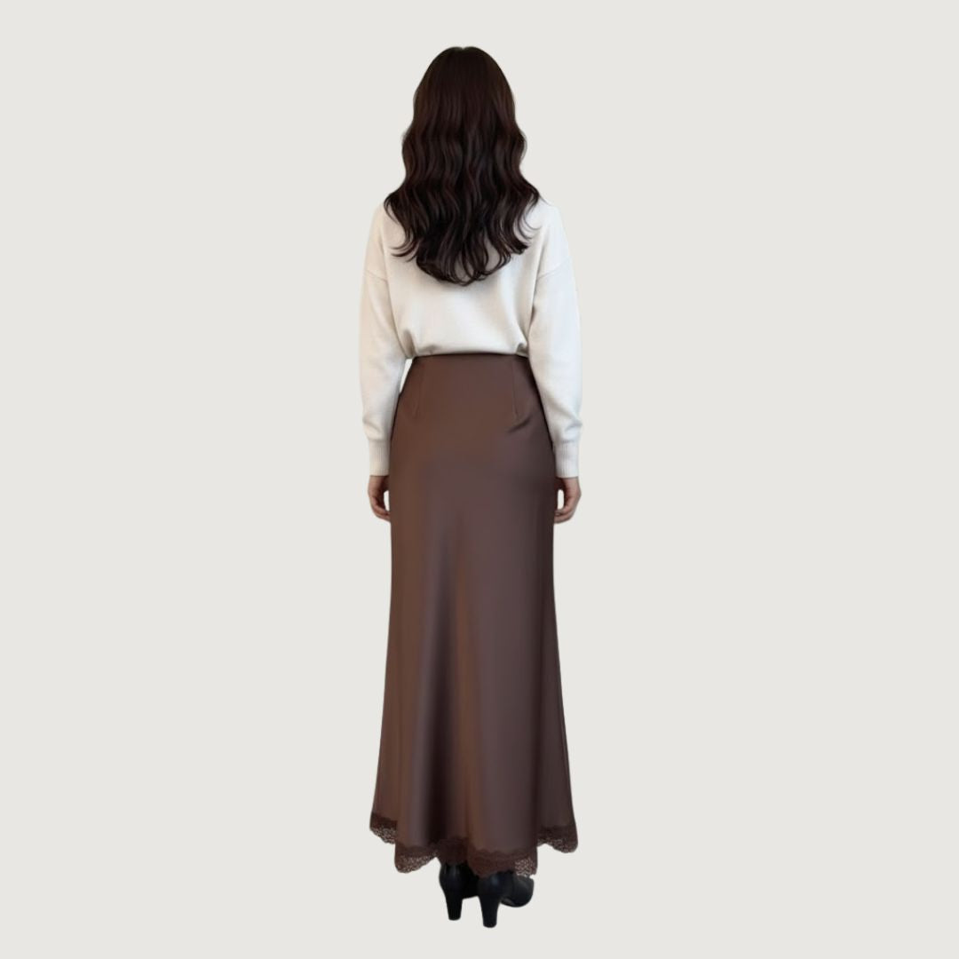 Soft Mocha Lace Skirt