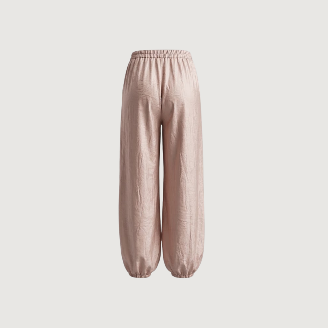 Blush Satin Balloon Pants