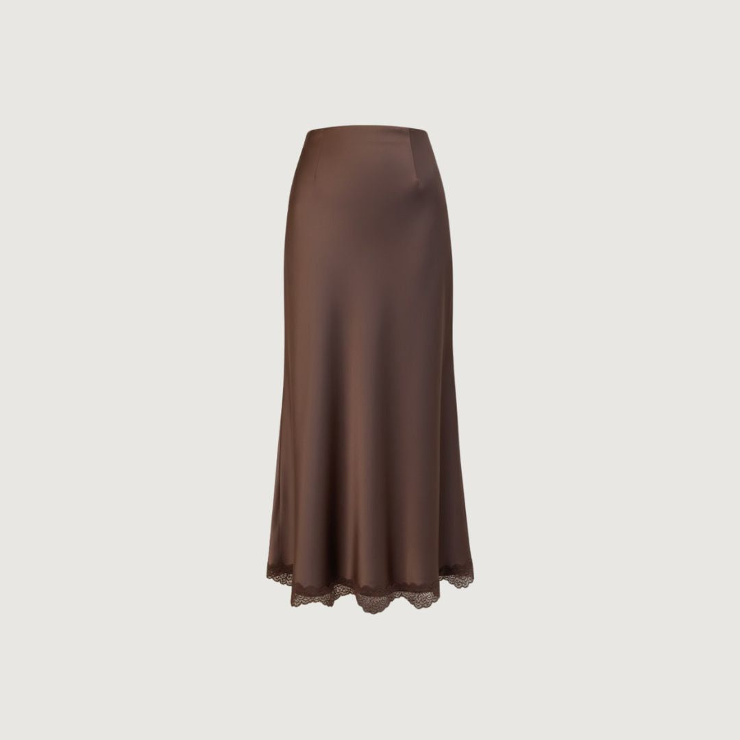 Soft Mocha Lace Skirt