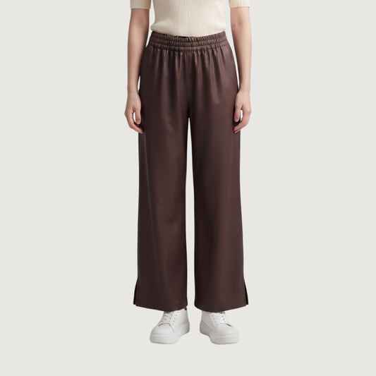 Espresso Satin Wide Pants