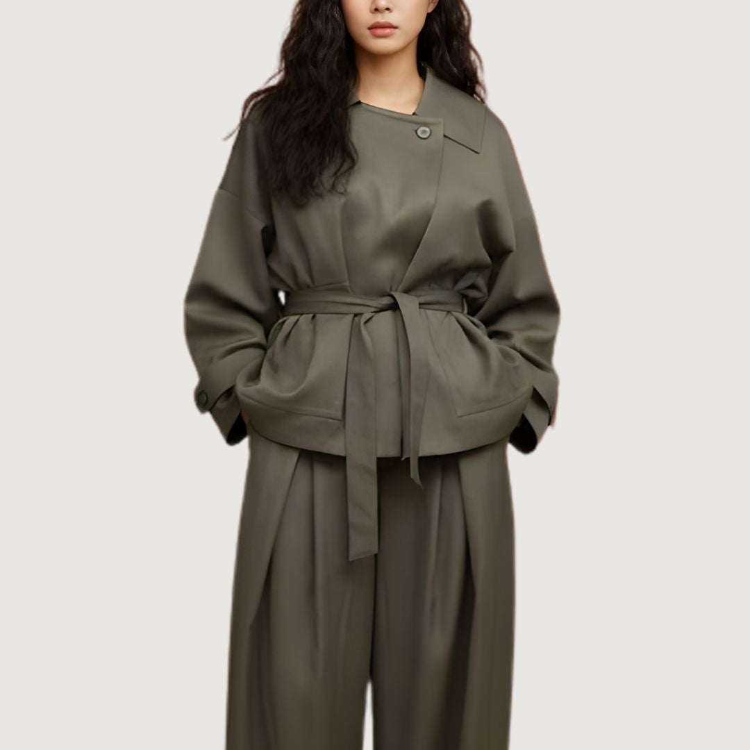 Button Trench Set Jacket